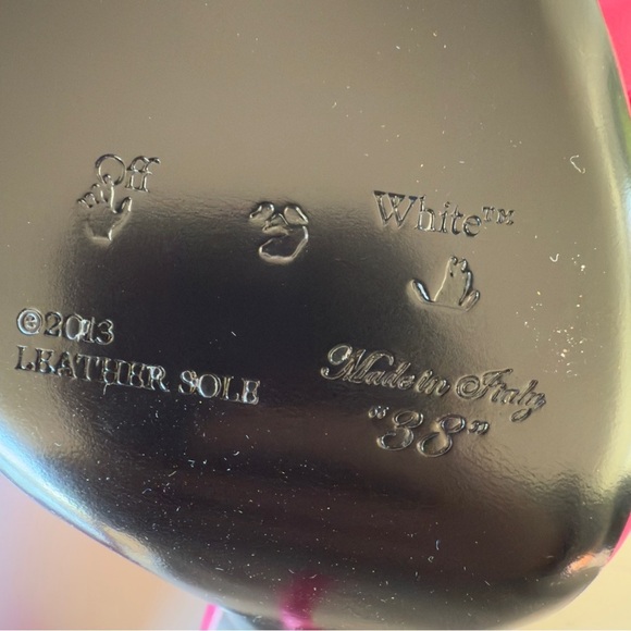 NIB Off-white Allen heel bow top in pink size: 8 - Picture 6 of 8